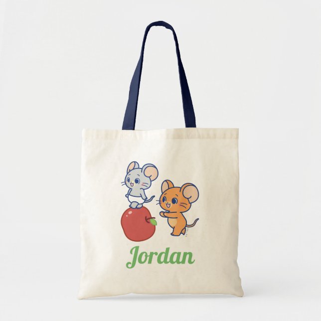 Tote Bag Rollage Anime Tuffy et Jerry Apple (Devant)