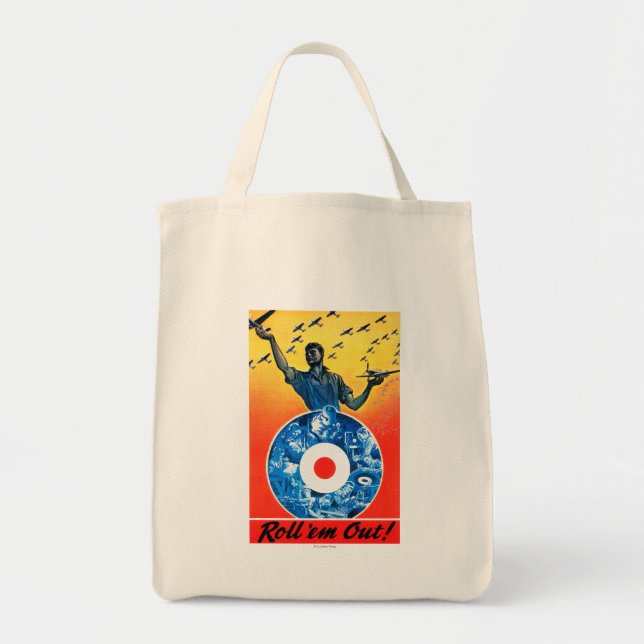 Tote Bag Roll'em out Royal Canadian Air Force (Devant)
