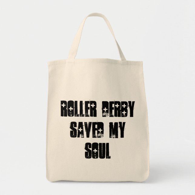 TOTE BAG ROLLER DERBY A SAUVÉ MON ÂME FOURRE-TOUT (Devant)