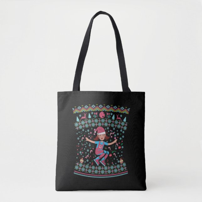 Tote Bag Roller Skate Fille de Noël (Devant)