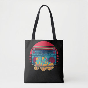 Tote Bag Roller Skating Girl Disco Rollerskates vintages de