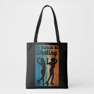 Tote Bag Roller Skating Je Préférerais Patiner 1970S Retro