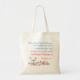 Tote Bag Romans 8 Verset Bible Design