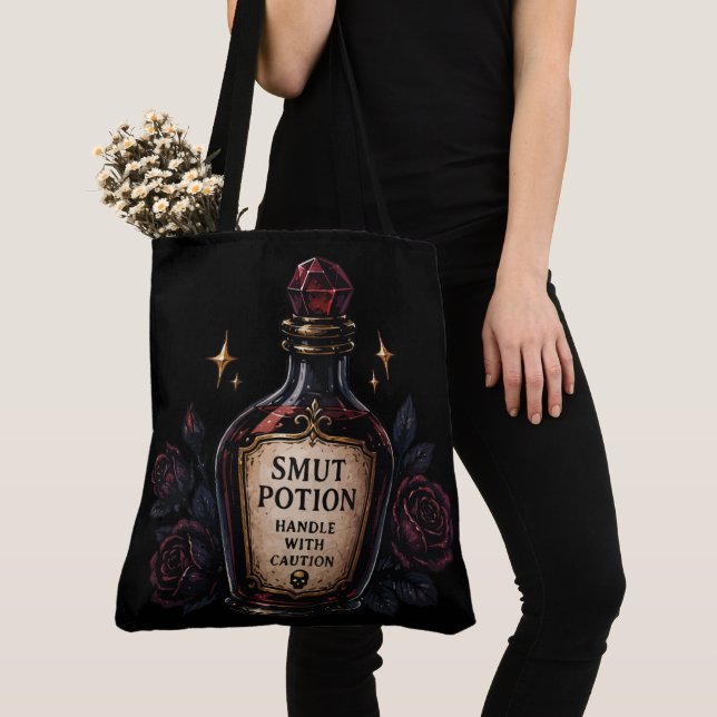 Tote Bag Romantasy, Caféine et Chaos (De près)