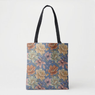 Tote Bag Romantic Cottage Flowers