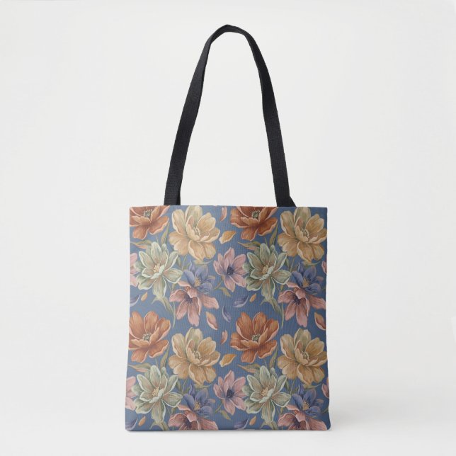 Tote Bag Romantic Cottage Flowers (Devant)