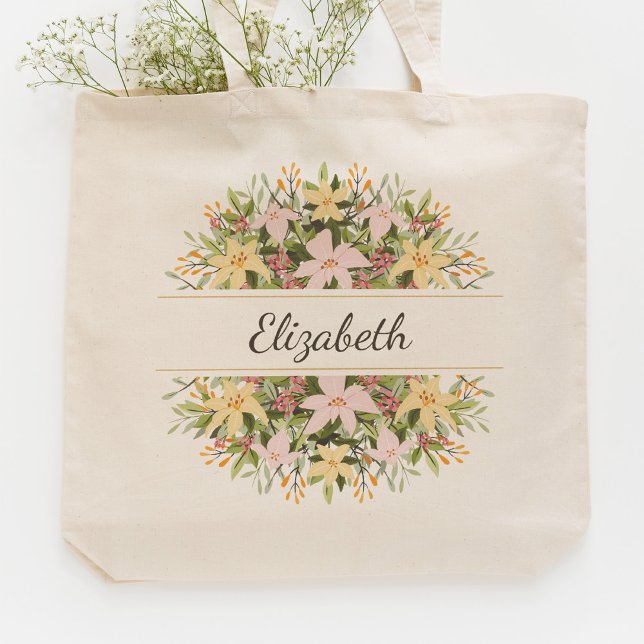 Tote Bag Romantic floral bouquet wedding favor (Créateur téléchargé)