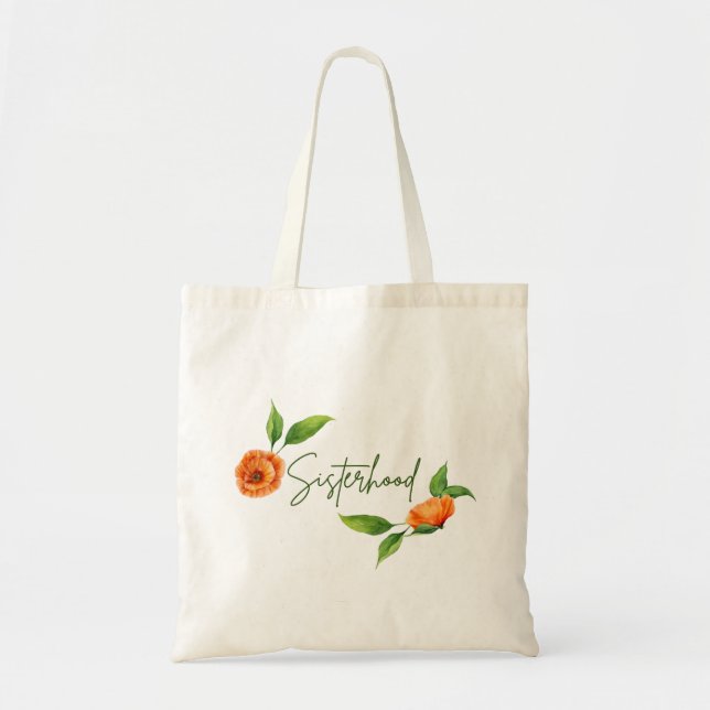 Tote Bag Romantique Botanique Amour Bridesmaid Cadeau (Devant)