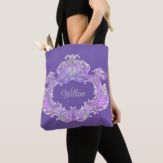 Tote Bag Romantique, Feminine, Personnalisé (De près)