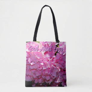 Tote Bag Romantique rose floral élégant hydrangeas