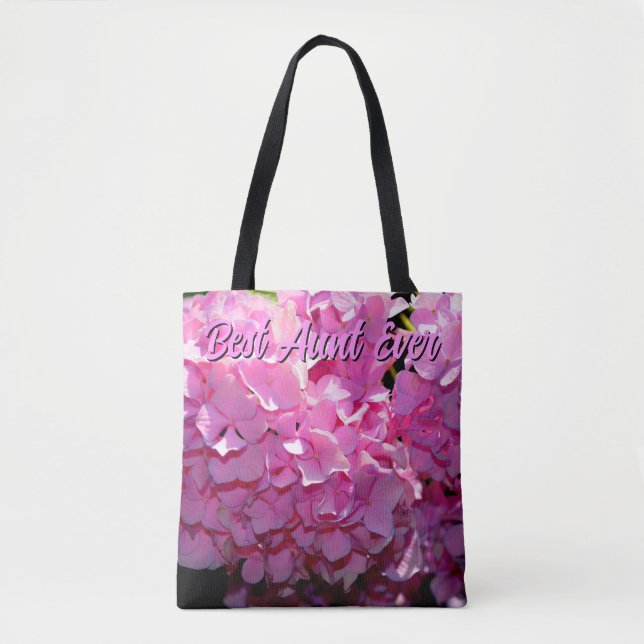 Tote Bag Romantique rose floral élégant hydrangeas (Devant)