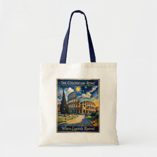 Tote Bag Rome Colosseum Nuit Étoilée Impressionniste Vintag