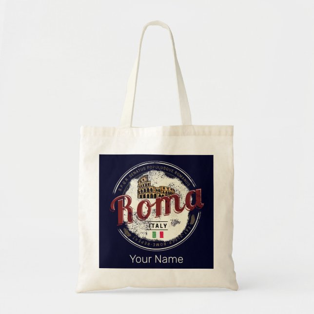 Tote Bag Rome Italie Retro Colisée Vintage (Devant)
