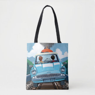 Tote Bag Ron & HARRY POTTER™ en voiture volante vers HOGWAR
