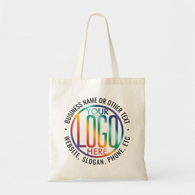 Tote Bag Rond Logo Entreprise Marque Entreprise Promotion (Devant)