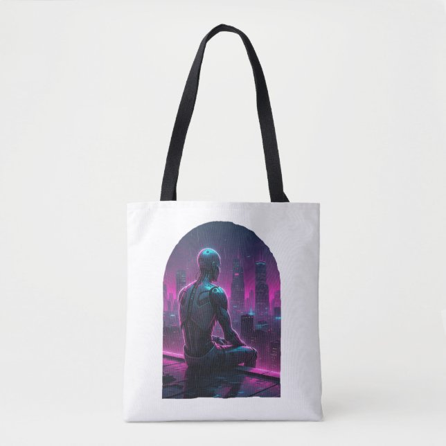 Tote Bag Rooftop Android City Gaze Tee (Devant)