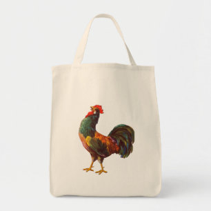 Tote Bag Rooster Cuisine Vintage Crate Art