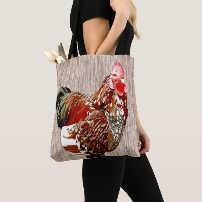 Tote Bag Rooster Extrovert, (De près)