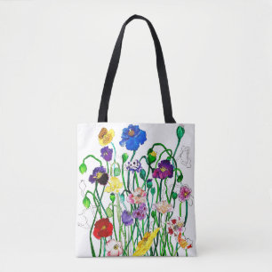 Tote Bag Roquette sauvage coloré Simple Aquarelle simple he