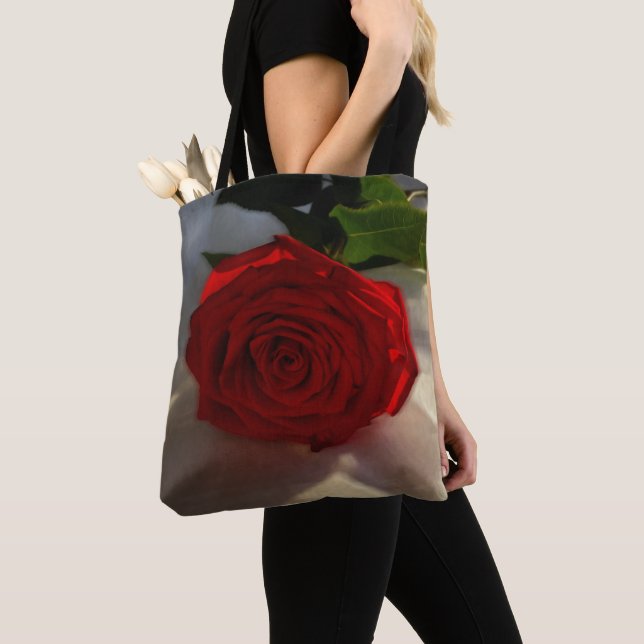 Tote Bag rose à crépuscule (De près)