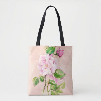 Tote Bag Rose aquarelle Fourre-tout