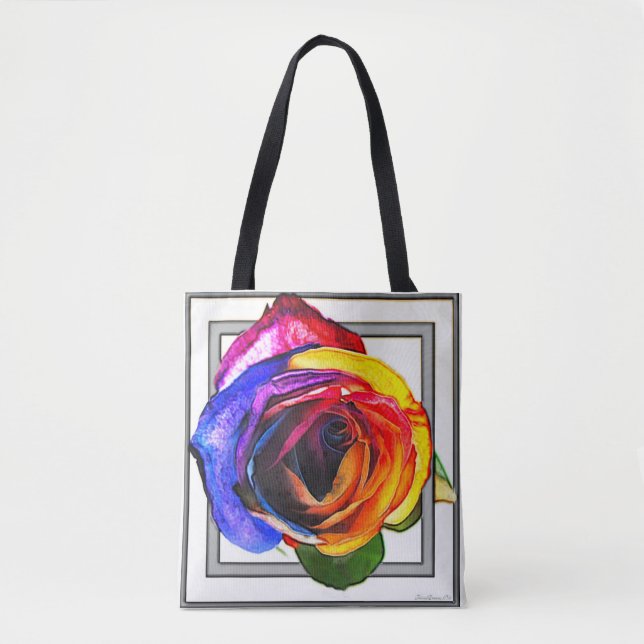 Tote Bag Rose Arc-en-Ciel   (Devant)