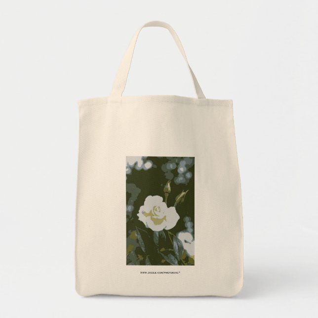 Tote Bag Rose Blanche (Devant)