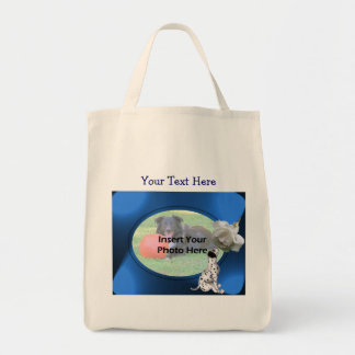Tote Bag Rose blanche chiot dalmate