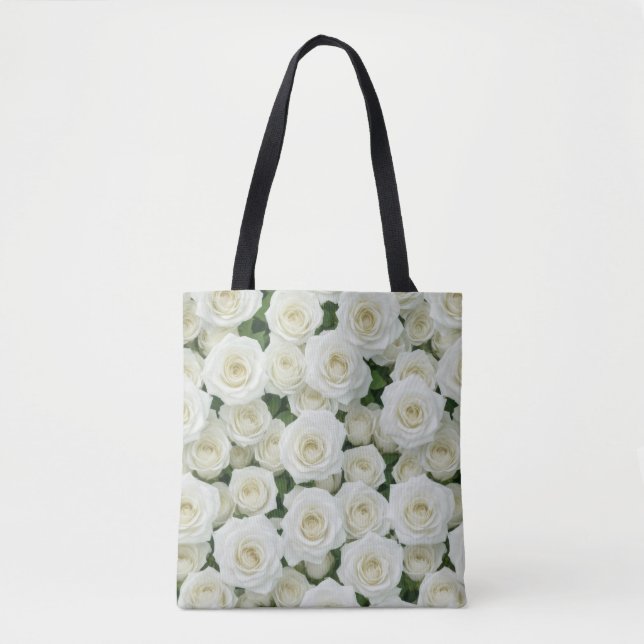 Tote Bag Rose blanche nuptiale (Devant)
