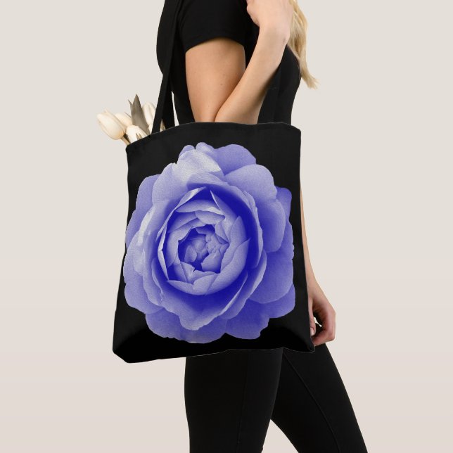 Tote Bag Rose bleu (De près)