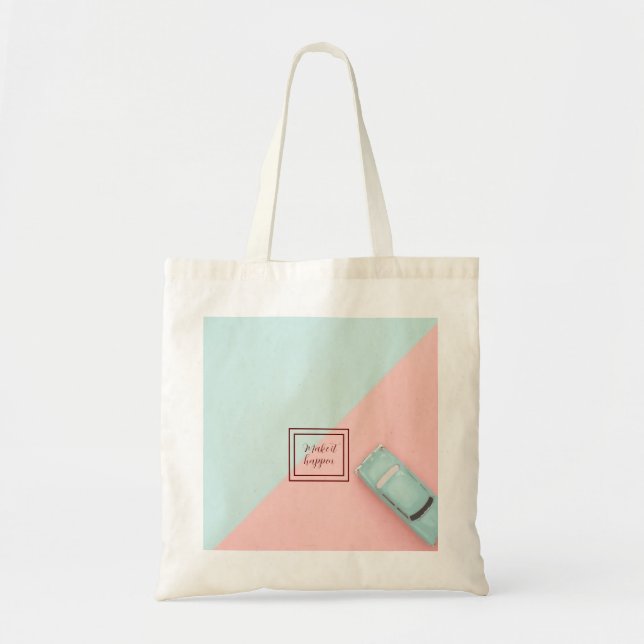 Tote Bag Rose Bleu Le Rendre Possible (Devant)