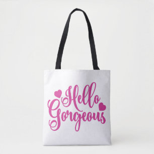 Tote Bag Rose Bonjour merveilleuse citation