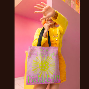 Tote Bag Rose Bonne Journée Pour Jouer Au Pickleball