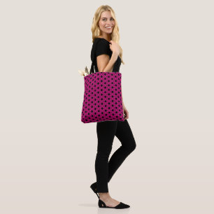 Tote Bag Rose chaud et Black Star Motif mignonne