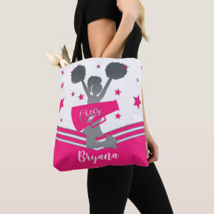 Tote Bag Rose Chaud Étoiles Argentées Cheer Menant aux accl