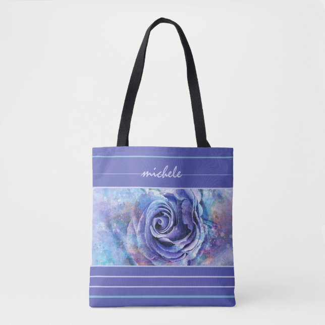 Tote Bag Rose couleur aquarelle (Devant)