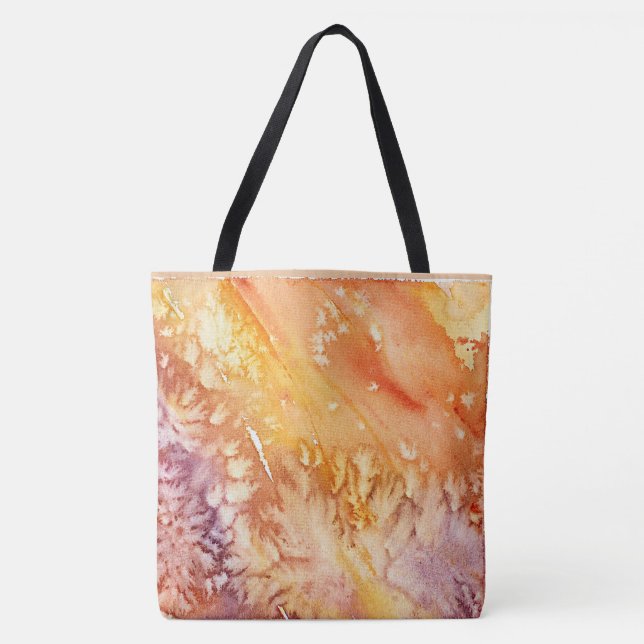 Tote Bag Rose d'abricot Conception abstraite (Devant)