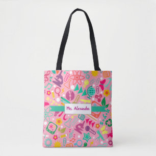 Tote Bag Rose de professeur d'étudiant de Fourre-tout