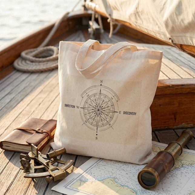 Tote Bag Rose des vents de découverte de direction  (Créateur téléchargé)