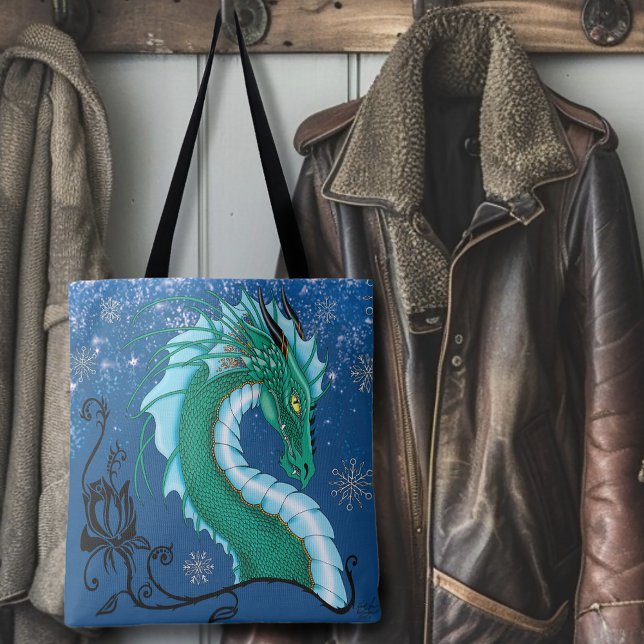 Tote Bag Rose d'hiver Dragon (Créateur téléchargé)