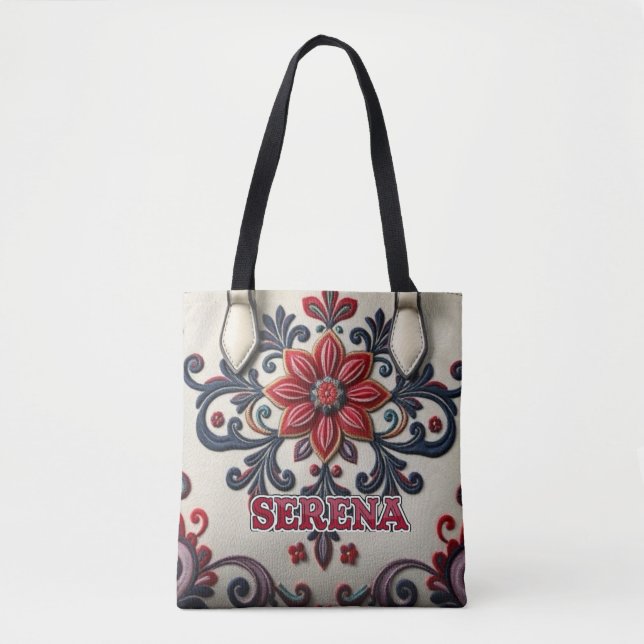 Tote Bag Rose d'hiver personnelle : (Devant)