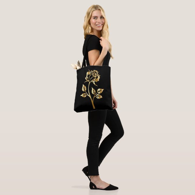 Tote Bag Rose d'or (Sur le modèle)