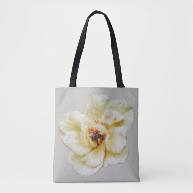 Tote Bag Rose et abeille (Devant)