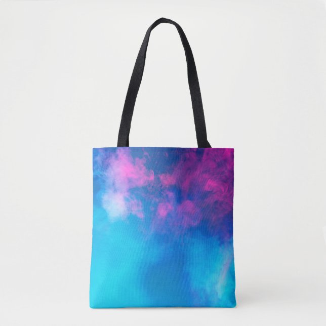 Tote Bag Rose et bleu Smoke | Zazzle_Growshop (Devant)