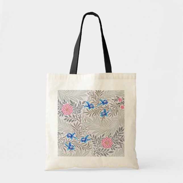 Tote Bag Rose et Larkspur, William Morris (Devant)