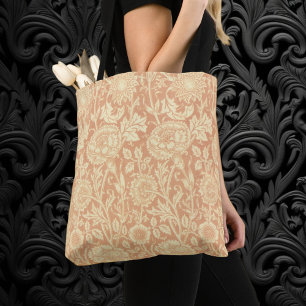 Tote Bag Rose et rose par William Morris, fleurs vintage