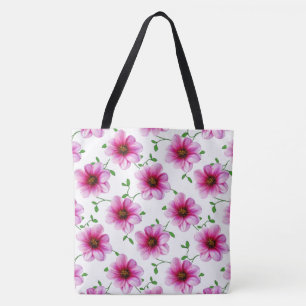 Tote Bag Rose floral botanique sur toute couleur