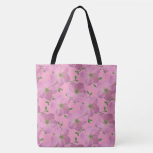 Tote Bag Rose floral botanique sur toute couleur