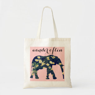 Tote Bag Rose Girly chic de marguerite de silhouette
