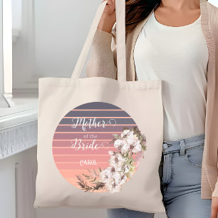 Tote Bag Rose Gold Floral Mère de la Mariée Vintage Coucher